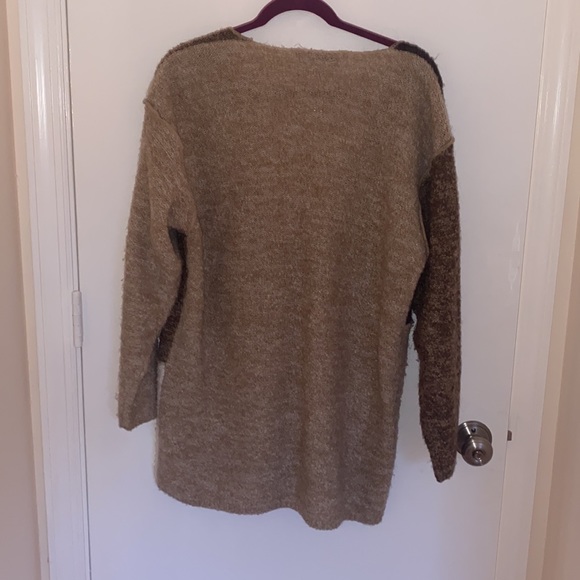 Vintage Stone Canyon Neutral Patchwork Cardigan Sweater - Picture 6 of 7